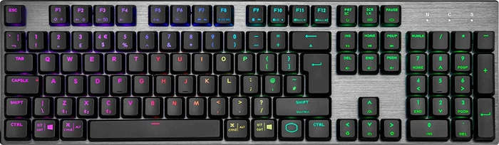 Cooler Master SK653, LEDs RGB, grau/schwarz, TTC LOW PROFILE RGB RED, USB/Bluetooth, ND