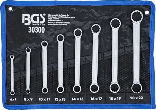 BGS technic Schraubenschlüsselsatz inkl. Tasche, 8-tlg.