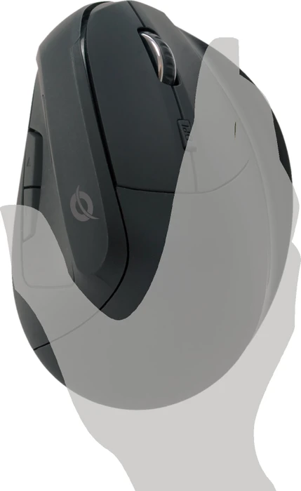 Conceptronic LORCAN03B ERGO Vertikale 6-Tasten Bluetooth Maus schwarz, Bluetooth