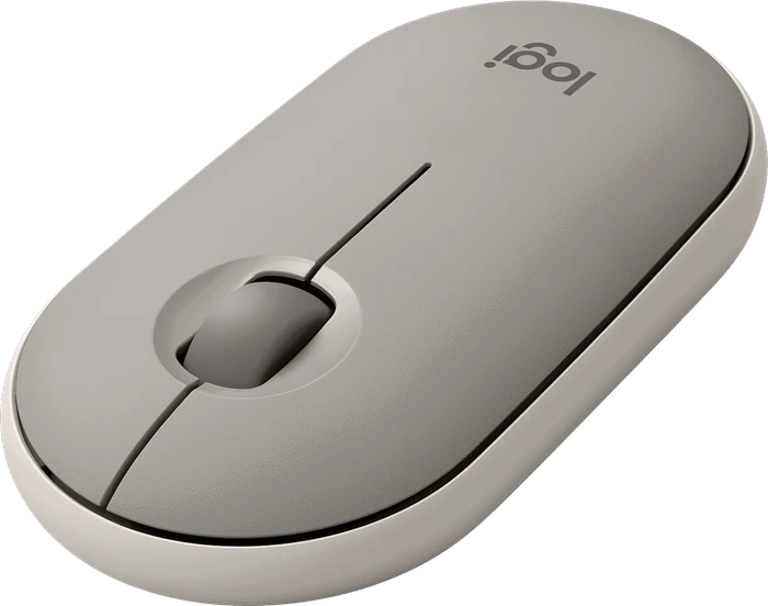 Logitech M350 Pebble Wireless Mouse Sand, USB/Bluetooth