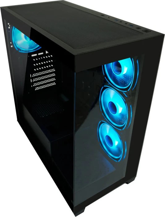 LC-Power Gaming 715B Seamless_X, schwarz, Glasfenster