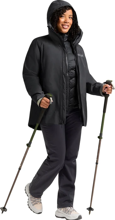 Jack Wolfskin Icecape 3in1 Down Funktionsjacke schwarz (Damen)