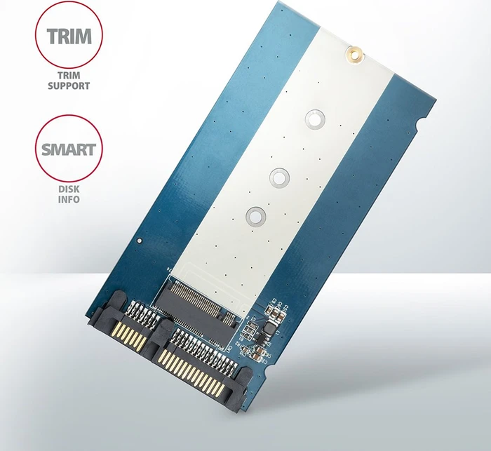 Axagon 2.5" SATA M.2 Box, SATA > M.2