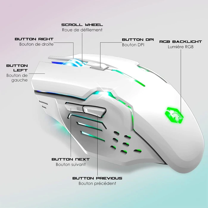 Empire Gaming RF-903 Wireless Mouse weiß, USB