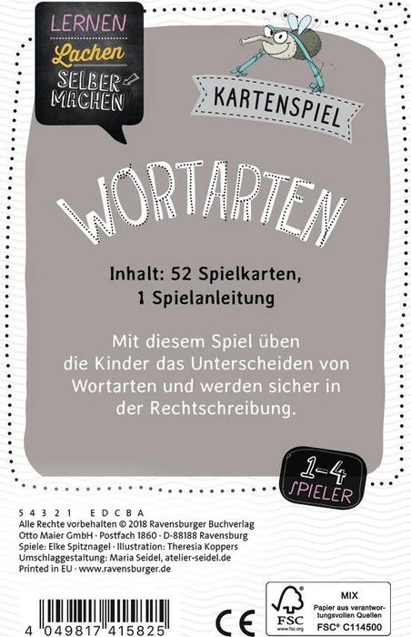 Kartenspiel Wortarten
