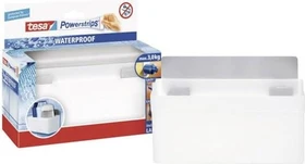tesa Powerstrips Waterproof Regal Zoom edelstahl, Klebehalterung