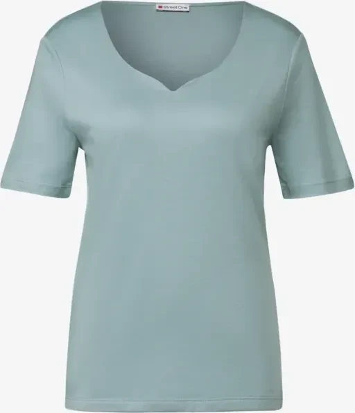 Street One Herzausschnitt T-Shirt kurzarm arona blue (Damen)