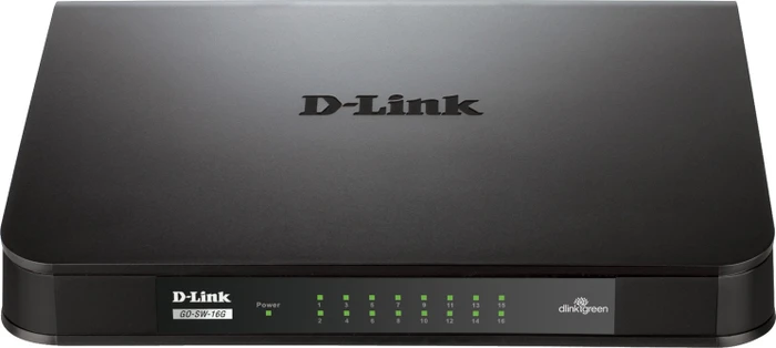 D-Link GO Easy Desktop Gigabit Switch, 16x RJ-45