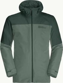Jack Wolfskin Glaabach 3in1 Funktionsjacke black olive (Herren)