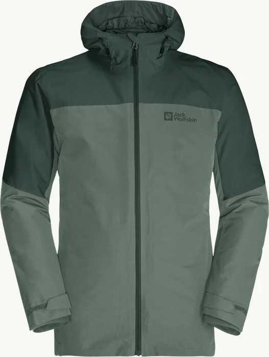 Jack Wolfskin Glaabach 3in1 Funktionsjacke black olive (Herren)