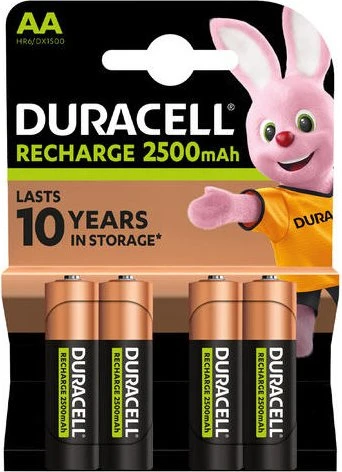 Duracell Recharge Ultra Mignon AA NiMH 2500mAh, 4er-Pack