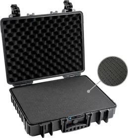 B&W International Outdoor Case Typ 6040 Koffer schwarz mit Schaumstoffeinsatz