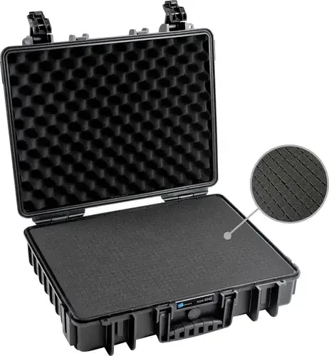 B&W International Outdoor Case Typ 6040 Koffer schwarz mit Schaumstoffeinsatz