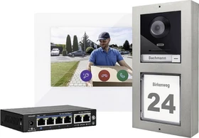 ABUS TVHS20510 Komplett-Set Video-Türsprechanlage grau, Set