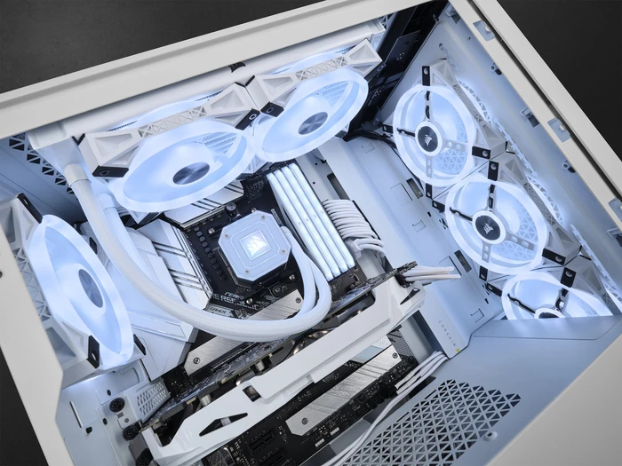 Corsair 4000D RGB Airflow QL Edition, weiß, Glasfenster