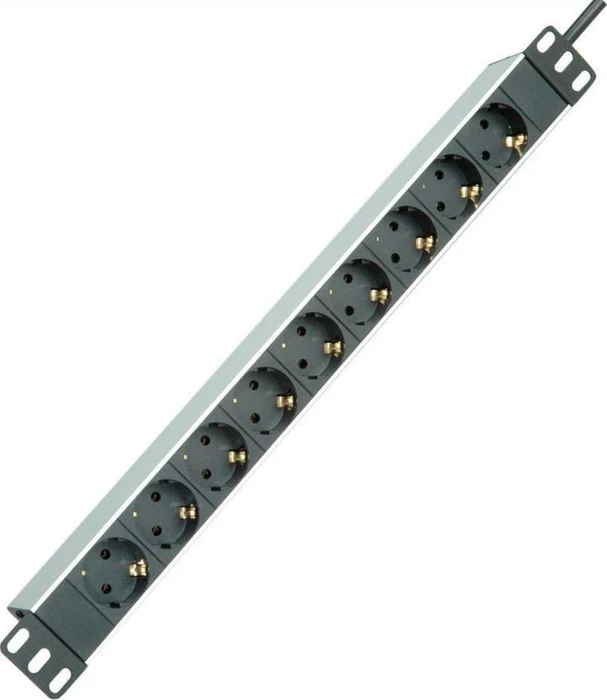 Roline / Secomp Roline 19" PDU Steckdosenleiste, 1HE, 8-fach, 250V, grau, 2m