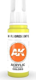 AK-Interactive 3rd Gen Acrylic Colors Acrylic Modelling Colors fluorescent yellow, 17ml