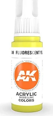 AK-Interactive 3rd Gen Acrylic Colors Acrylic Modelling Colors fluorescent yellow, 17ml