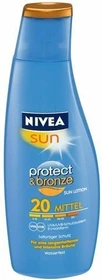 Nivea Sun Protect & Bronze Sun Lotion LSF20, 200ml