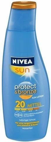 Nivea Sun Protect & Bronze Sun Lotion LSF20, 200ml