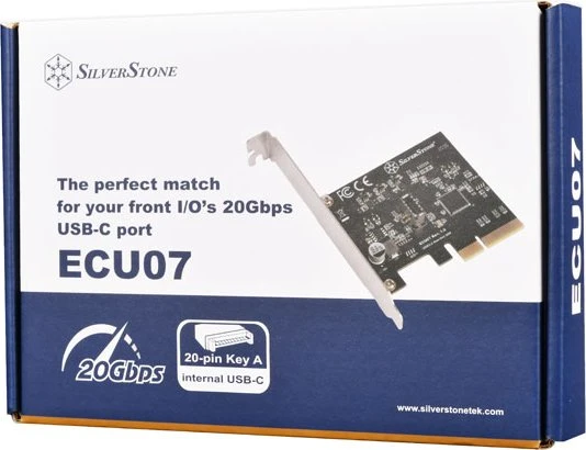 SilverStone ECU07, 1x USB-C 3.2 Key-A Header, PCIe 3.0 x4