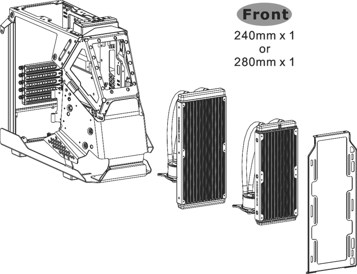 Thermaltake AH T200, schwarz, Glasfenster