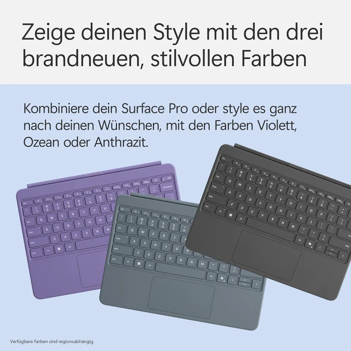 Microsoft Surface Pro 12" Keyboard mit Copilot-Taste, Schiefer, DE