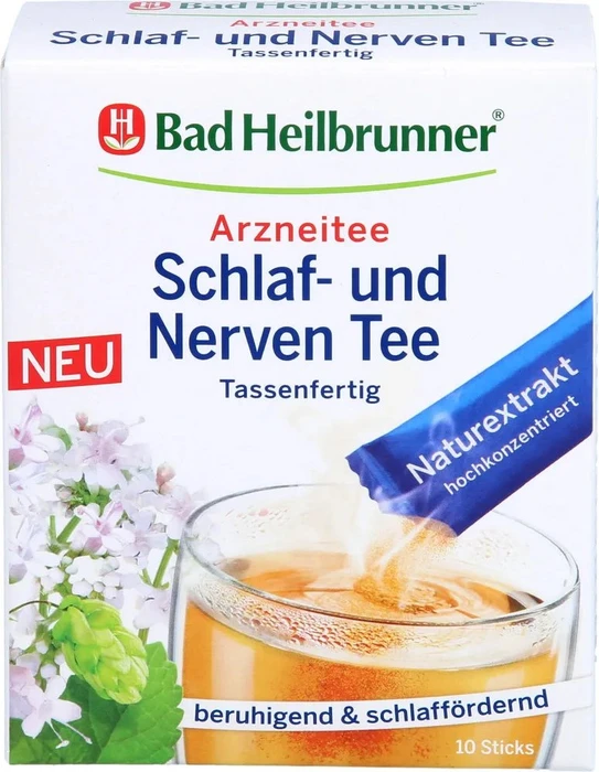 Bad Heilbrunner Schlaf- & Nerven Tee tassenfertig Pulver Sticks, 10g