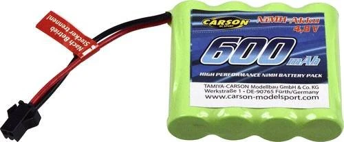 Carson 4.8V/600mAh NiMH Akku 500404201/02 JST