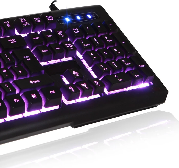 CiT WKB208 Avenger 3 Colour LED Iluminated Gaming Keyboard and Mouse, USB, UK