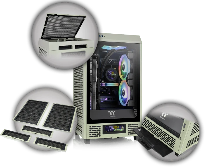 Thermaltake The Tower 200 Matcha Green, grün, Glasfenster, Mini-ITX