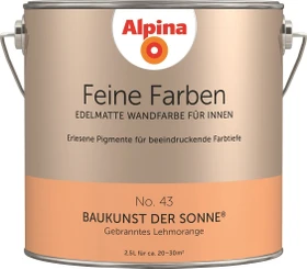 Alpina Farben Feine Farben No. 43 Baukunst der Sonne innen gebrannteslehmorange edelmatt orange, 2.5l