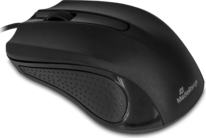 MediaRange 3-Button Optical Mouse, schwarz, USB