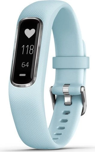 Garmin vivosmart 4 S/M Aktivitäts-Tracker silver/azure blue