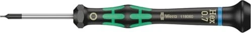 Wera Kraftform Micro 2054 Elektroniker Innensechskant Schraubendreher, 0.7x40mm