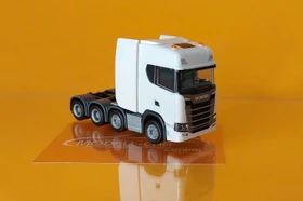 Herpa Scania CS20 Hochdach Schwerlastzugmaschine 4achs 8x4 weiß