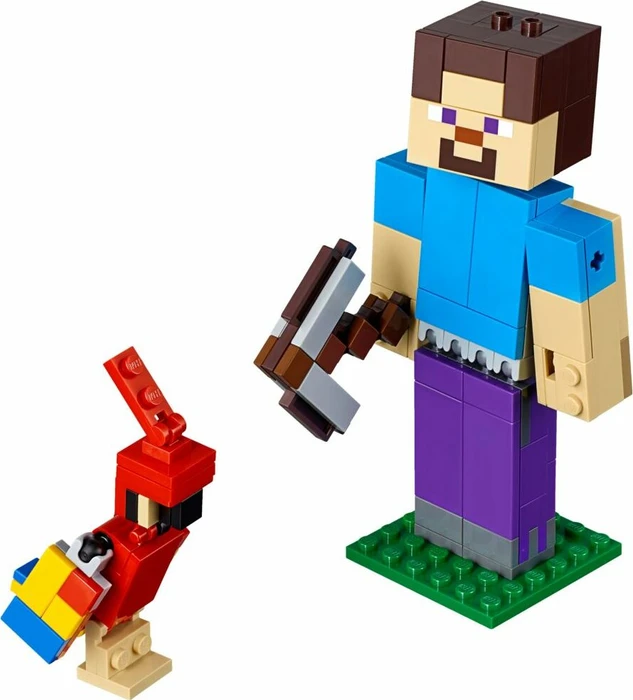 LEGO Minecraft - BigFig Steve mit Papagei