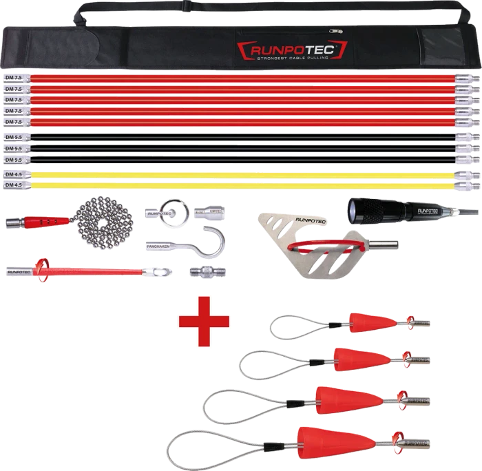 Runpotec Runposticks Comfort Kabeleinzug-Set, 19-tlg.