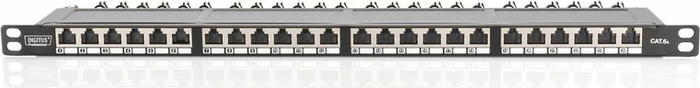 Digitus Professional 24-Port Patchpanel inkl. LSA-Anschlusstechnik 24er-Pack, 19", 0.5HE, schwarz
