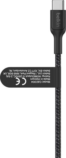 Belkin BoostCharge Pro Geflochtenes USB-C-Doppelkabel 140W weiß