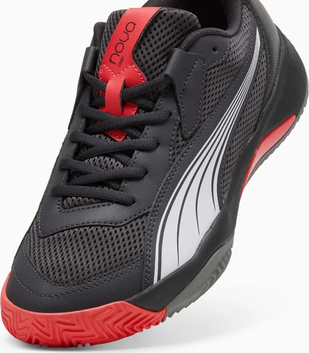 Puma Nova Court flat dark gray/puma black/flat medium gray/active red (Damen)