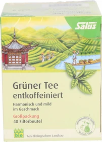 Salus Grüner Tee entkoffeiniert Beutel, 40 Stück