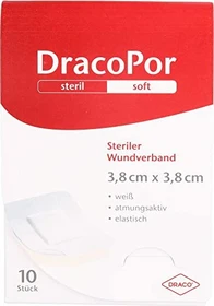 Dr. Ausbüttel DracoPor Soft steriler Wundverband weiß, 3.8 x 3.8cm, 10 Stück
