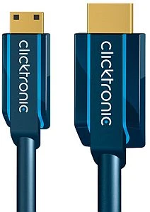 Clicktronic Casual High Speed mit Ethernet HDMI 1.4 Kabel Typ-A/Typ-C Mini, 2m