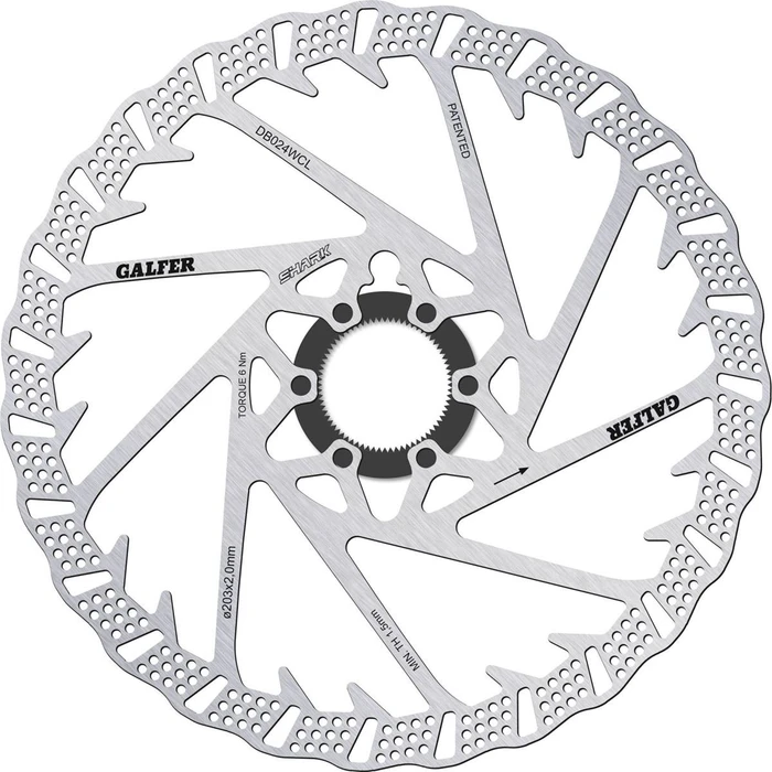 Galfer Fixed Disc Shark Centerlock 2mm Bremsscheibe 203mm