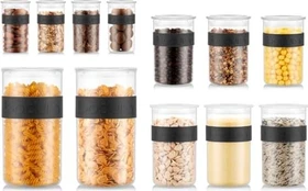 Bodum Presso Aufbewahrungsbehälter-Set schwarz, 12-tlg.