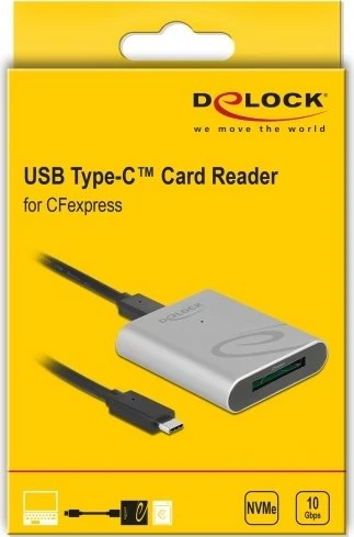 DeLOCK CFexpress 2.0 Type B Single-Slot-Cardreader, USB-C 3.1 [Buchse]