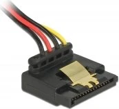 DeLOCK Stromkabel SATA 15-Pin gewinkelt Stecker auf Molex 4-Pin Buchse, 0.30m