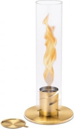 höfats Spin 90 Tischfeuer Gartenfackel Ethanol-Kamin gold