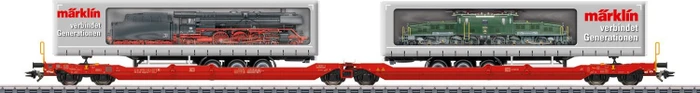 Märklin - Spur H0 Güterwagen - Doppel-Taschenwagen Sdggmrss 738